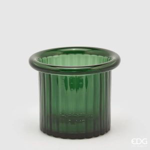 SMALL PILLAR EDG GLASS VASE